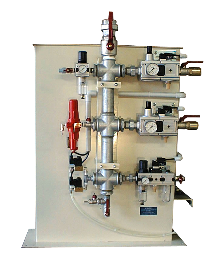 Distributeur pneumatique 6 sorties filtre air bi-cartouche (6822) + soufflette gros débit (5660) + régul.